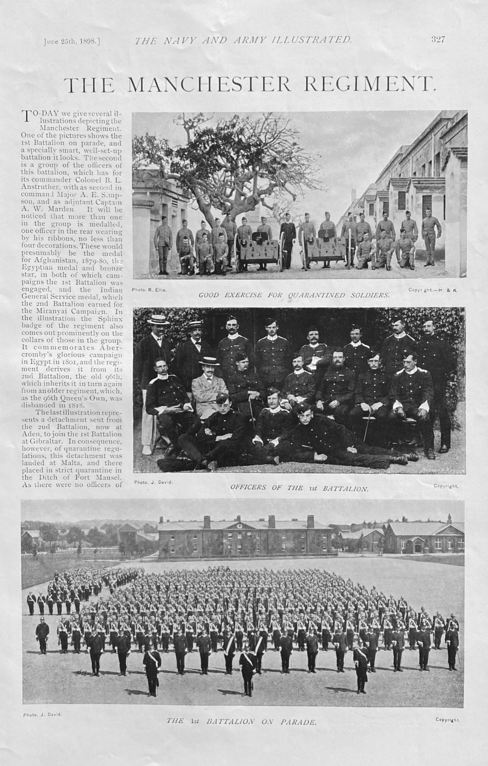 The Manchester Regiment - 1898