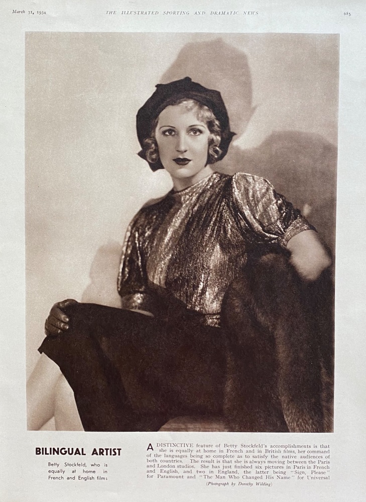 Betty Stockfeld - Actress - 1934