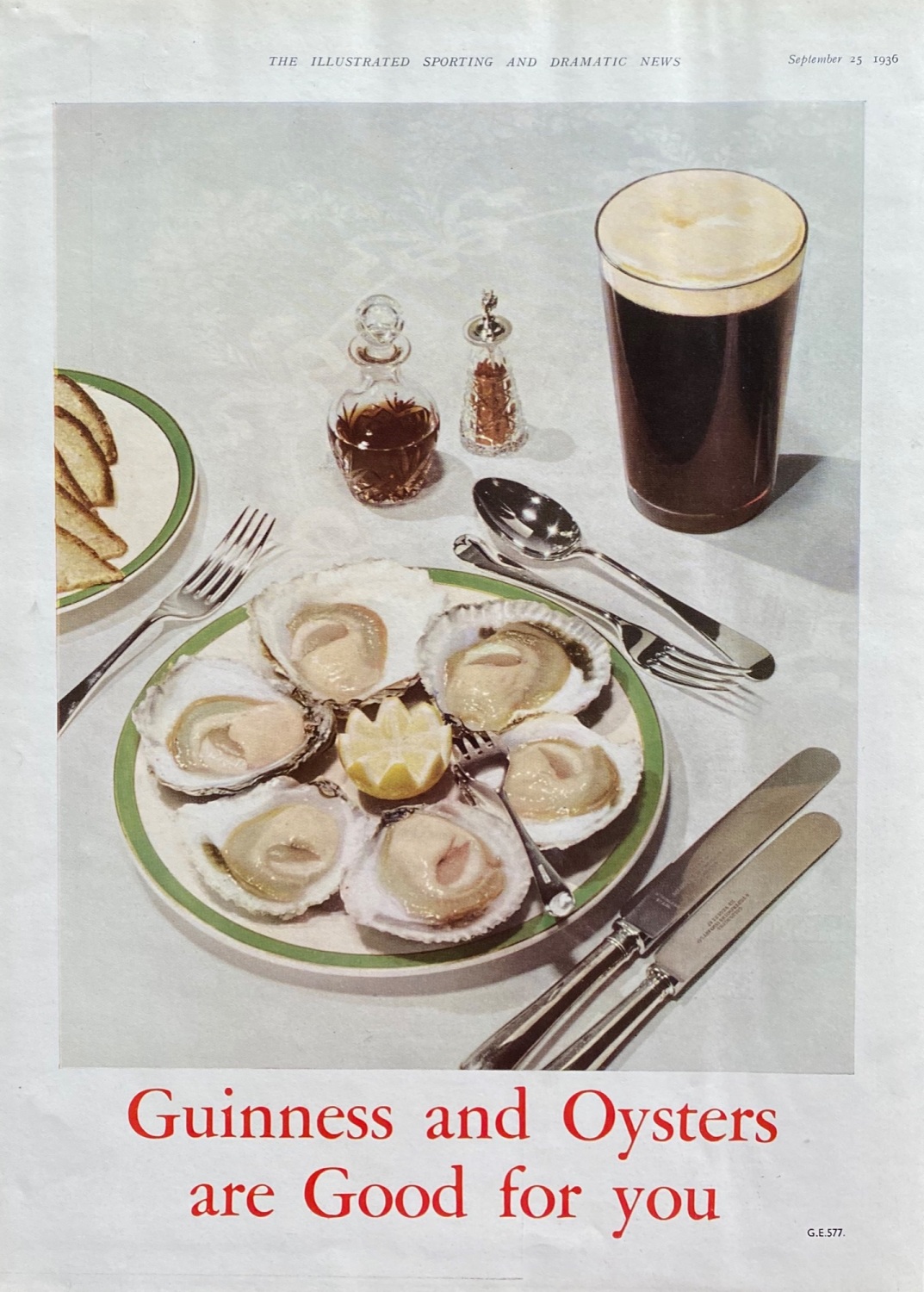 Guinness and Oysters - 1934