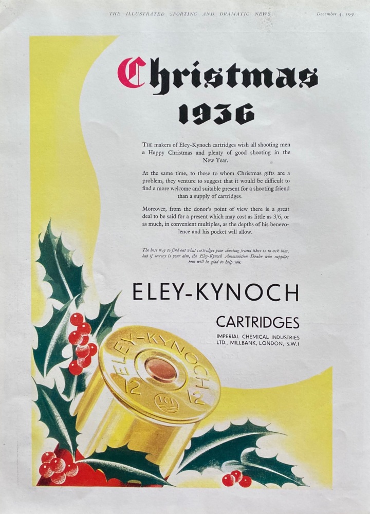 Eley-Kynoch Cartridges Advert - 1936