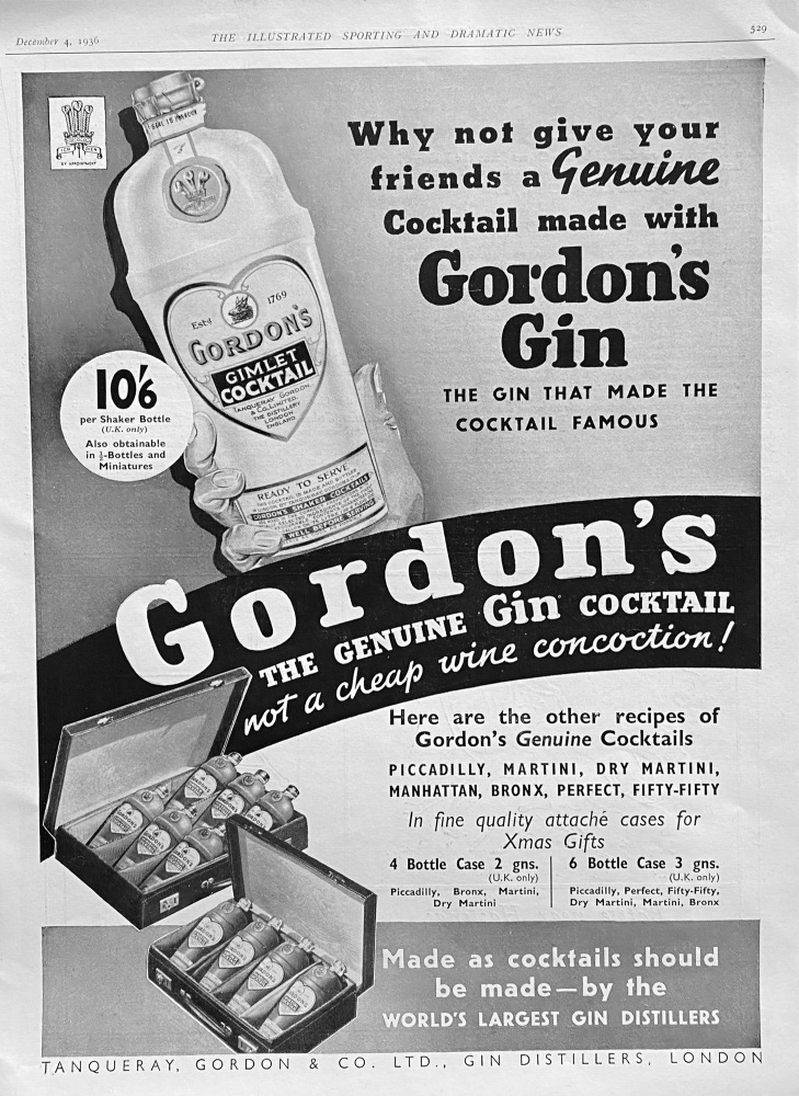 Gordon's Gin - 1936