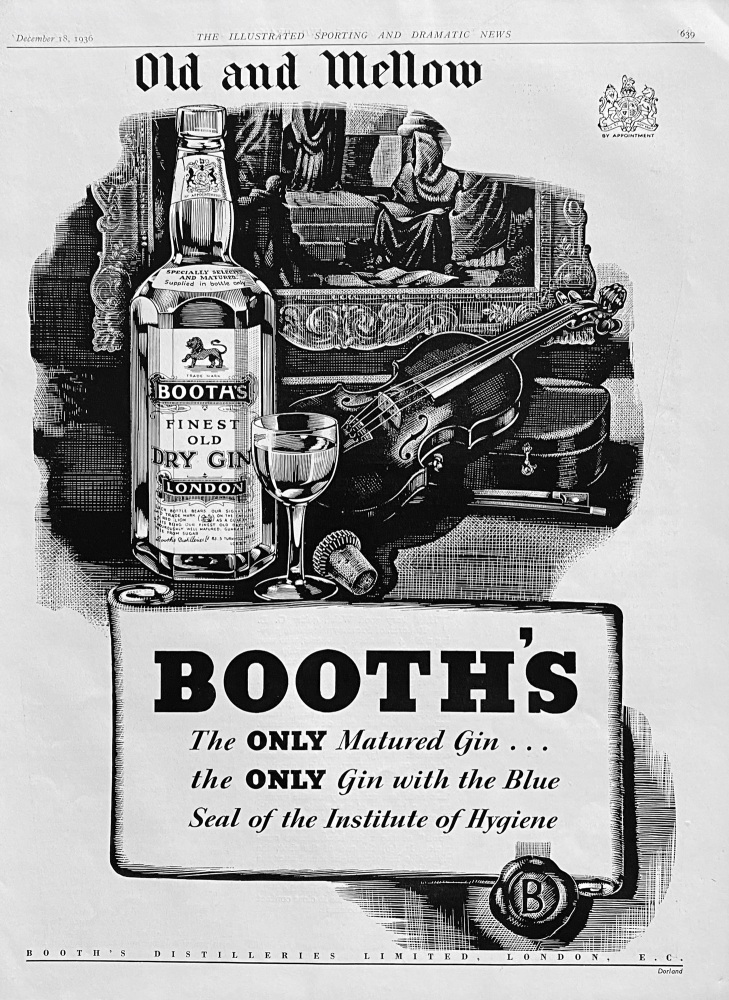 Booth's Dry Gin - 1936
