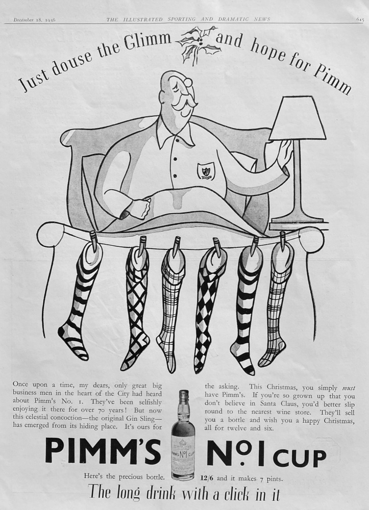 Pimm's No. 1 Cup advert - 1936
