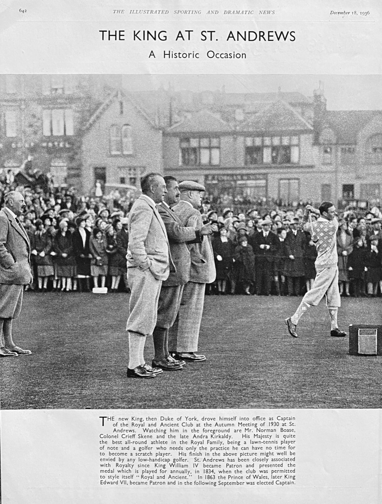The King at St Andrews (Golf) - 1936
