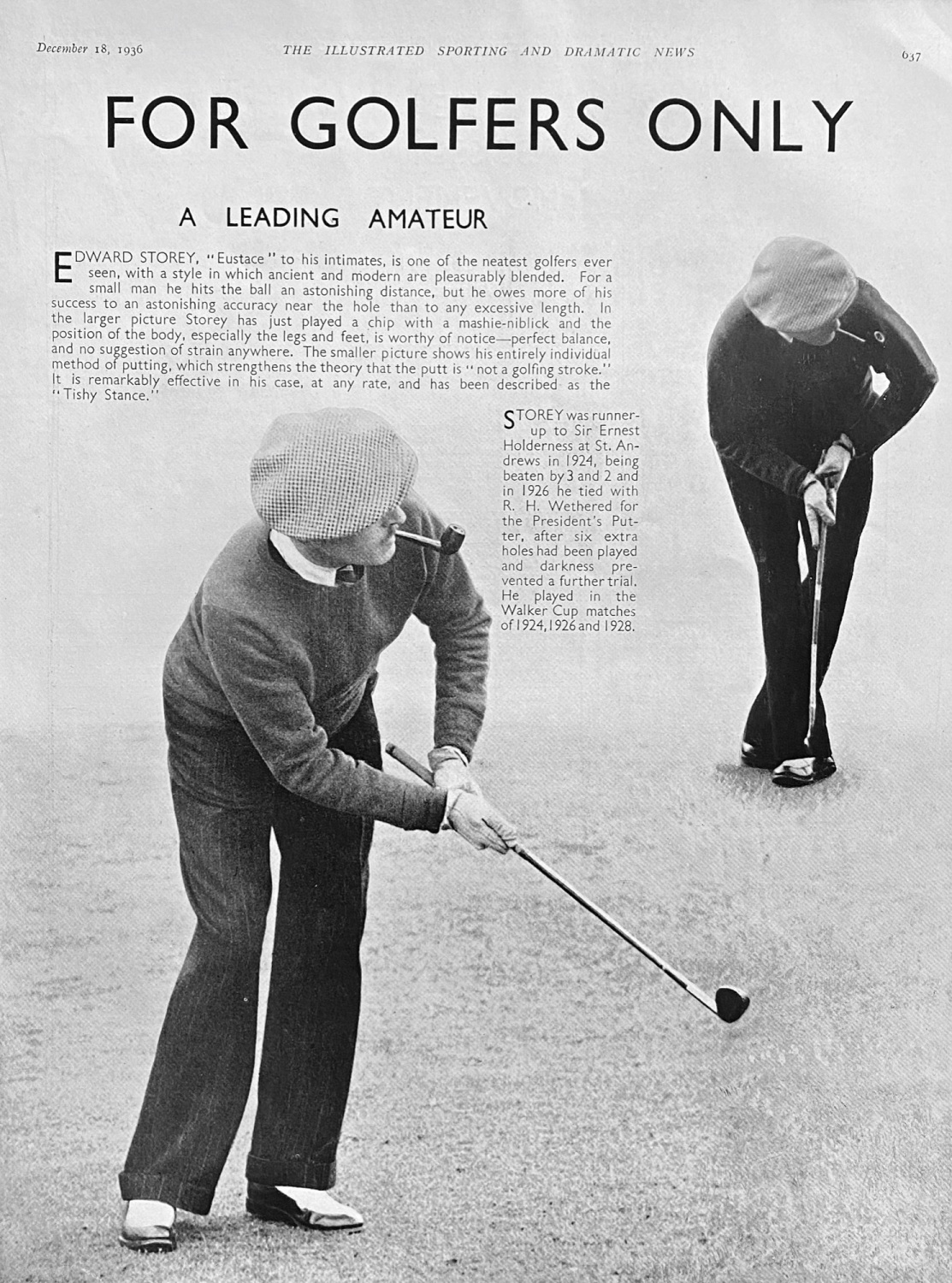 Edward Storey - Golfer - 1936