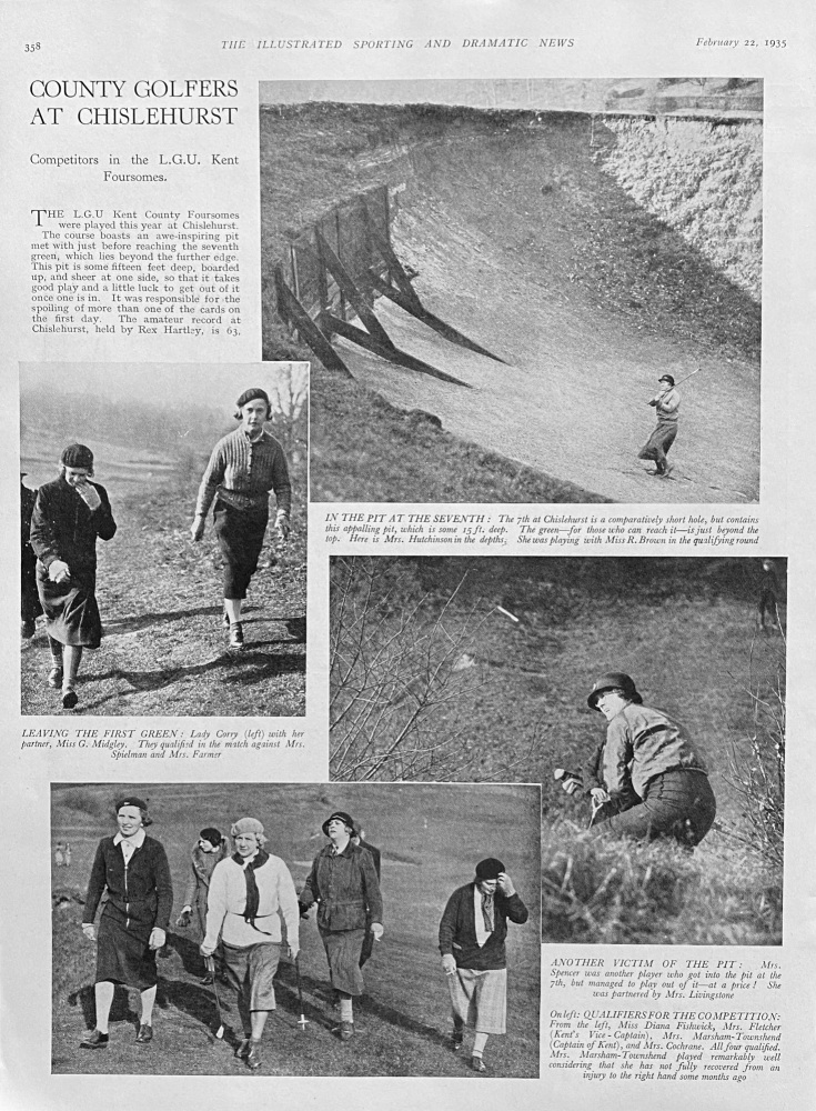 County Golfers at Chislehurst - 1935