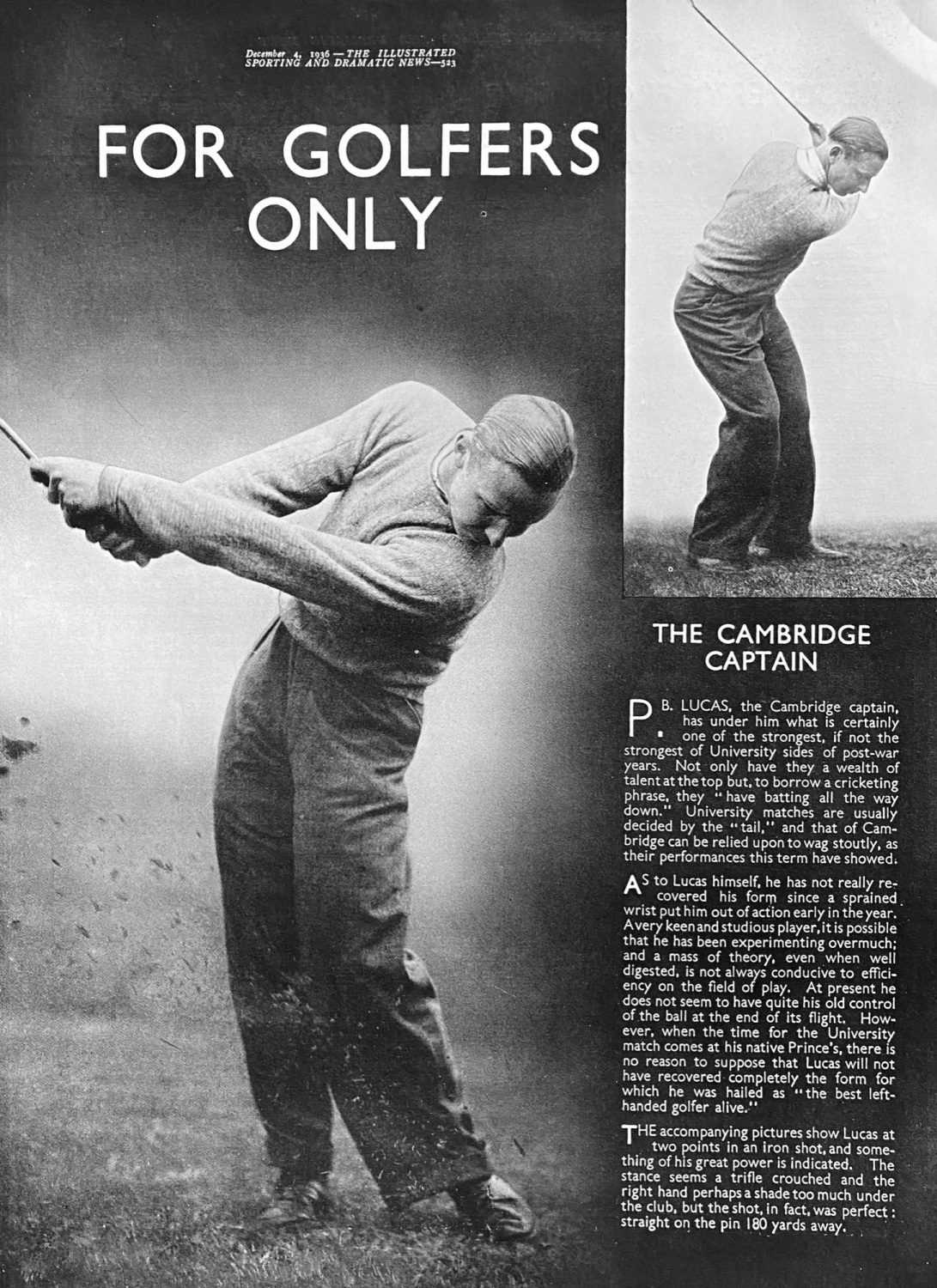 P B Lucas - Golfer - 1936