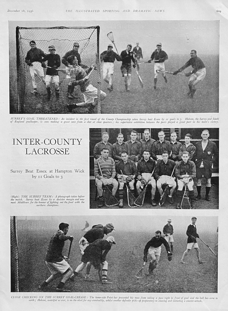 Inter County Lacrosse - 1936