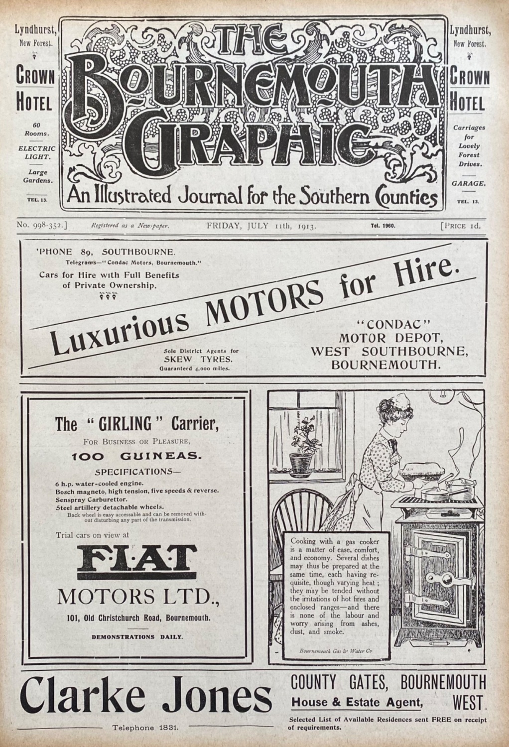 The Bournemouth Graphic.  July 11th, 1913.