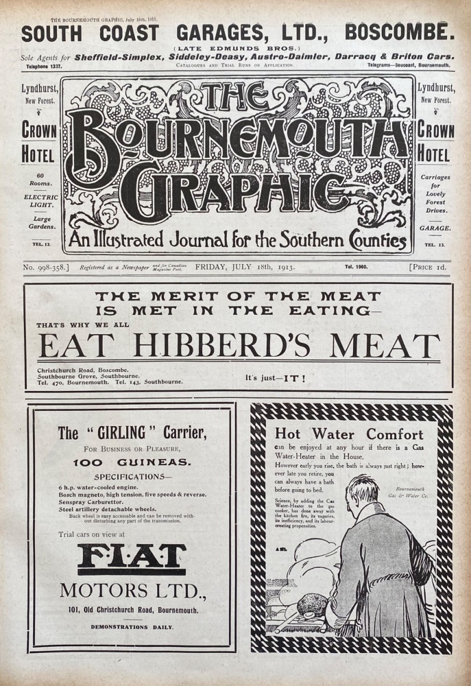 The Bournemouth Graphic.  July 18th, 1913.