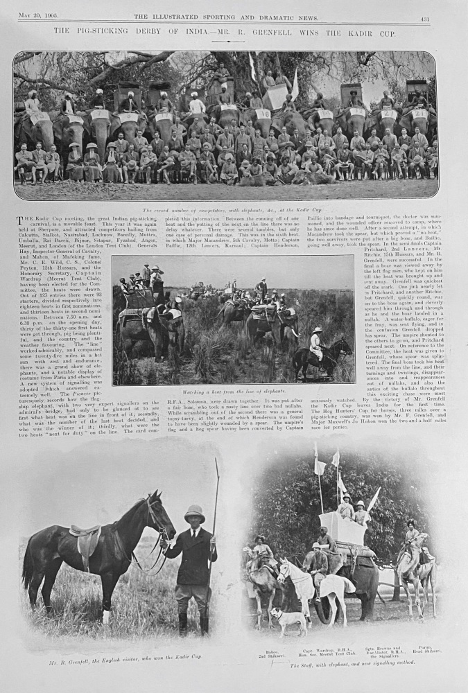 Pig Sticking Derby of India - 1905