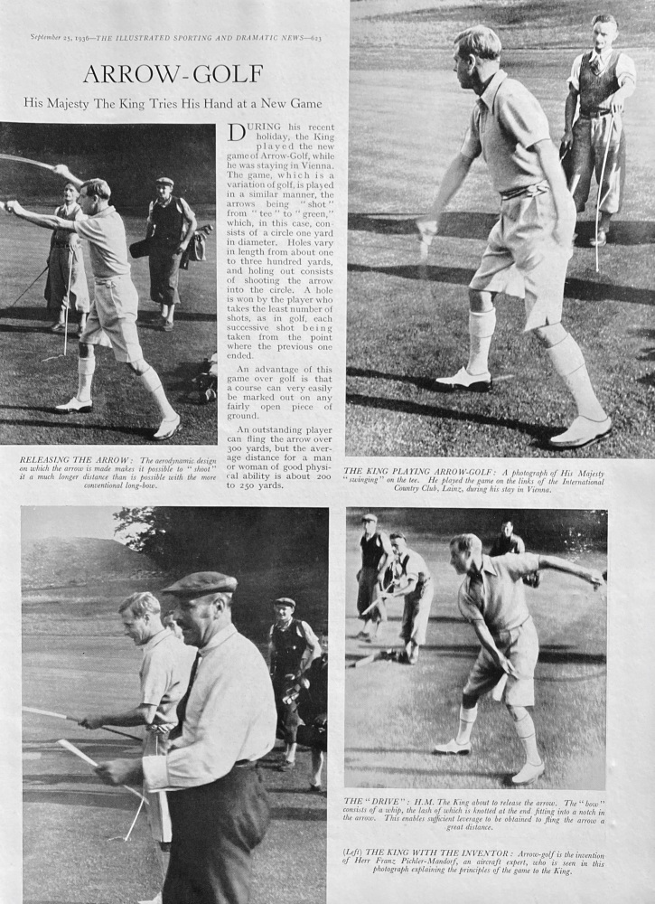 Arrow Golf with His Majesty the King - 1936