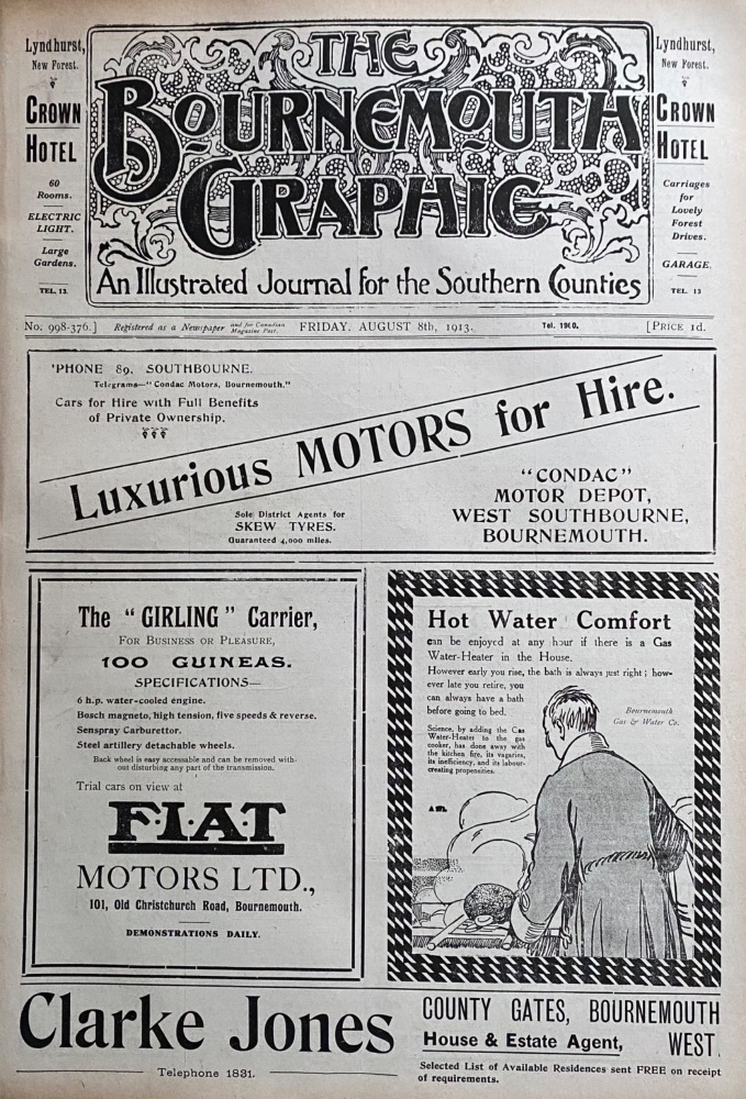 The Bournemouth Graphic.  August 8th, 1913.