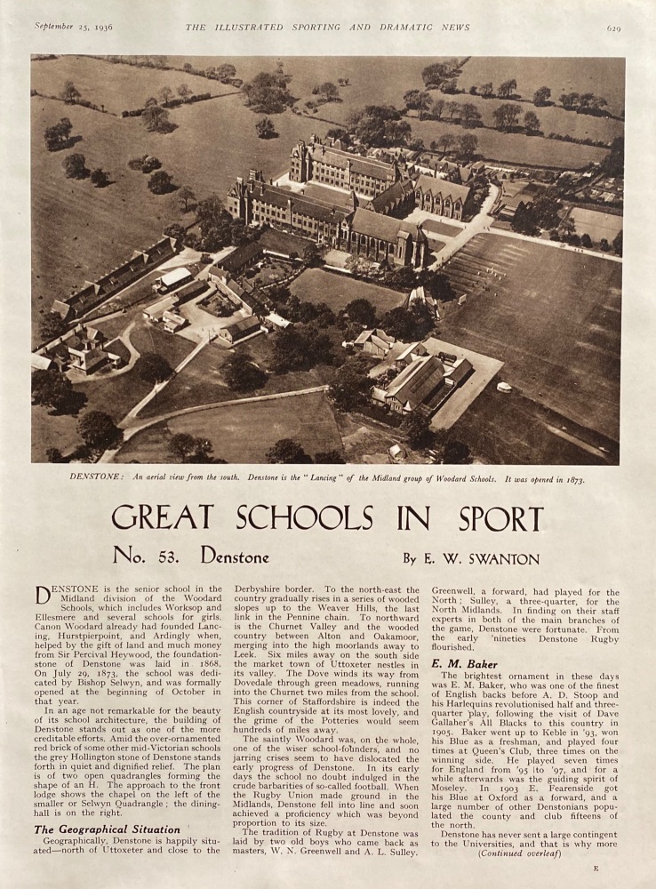 Great Schools in Sport - Denstone - 1936