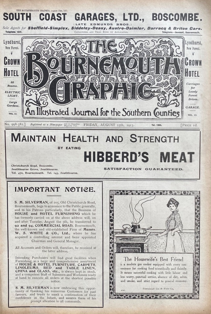 The Bournemouth Graphic.  August 15th, 1913.