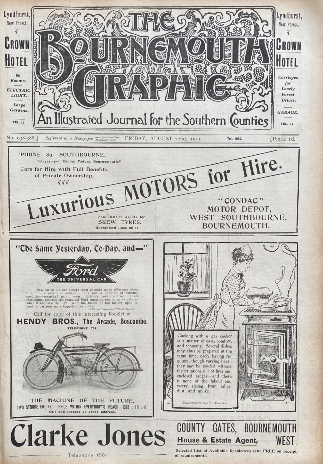 The Bournemouth Graphic.  August 22nd,  1913.