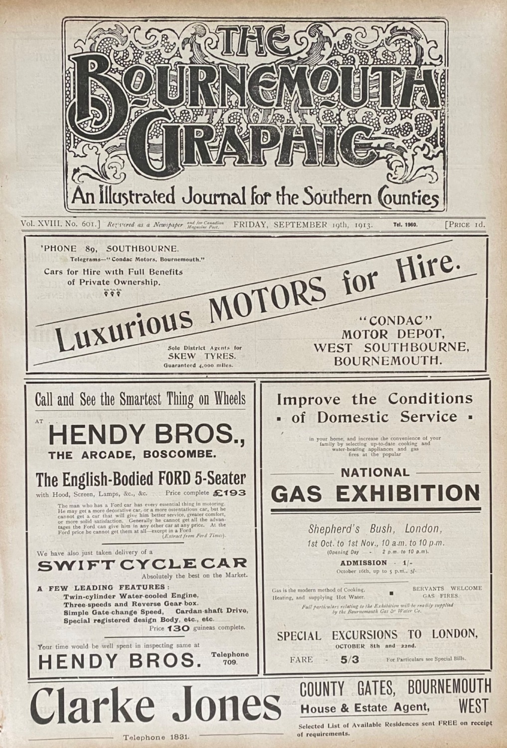 The Bournemouth Graphic.  September 19th, 1913.