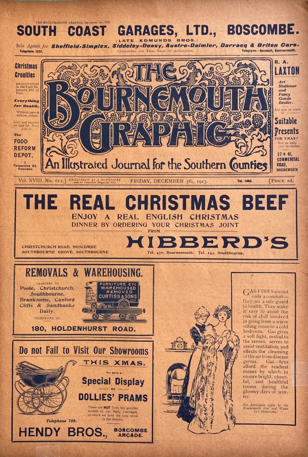 The Bournemouth Graphic.  December 5th, 1913.  (Christmas Number.)