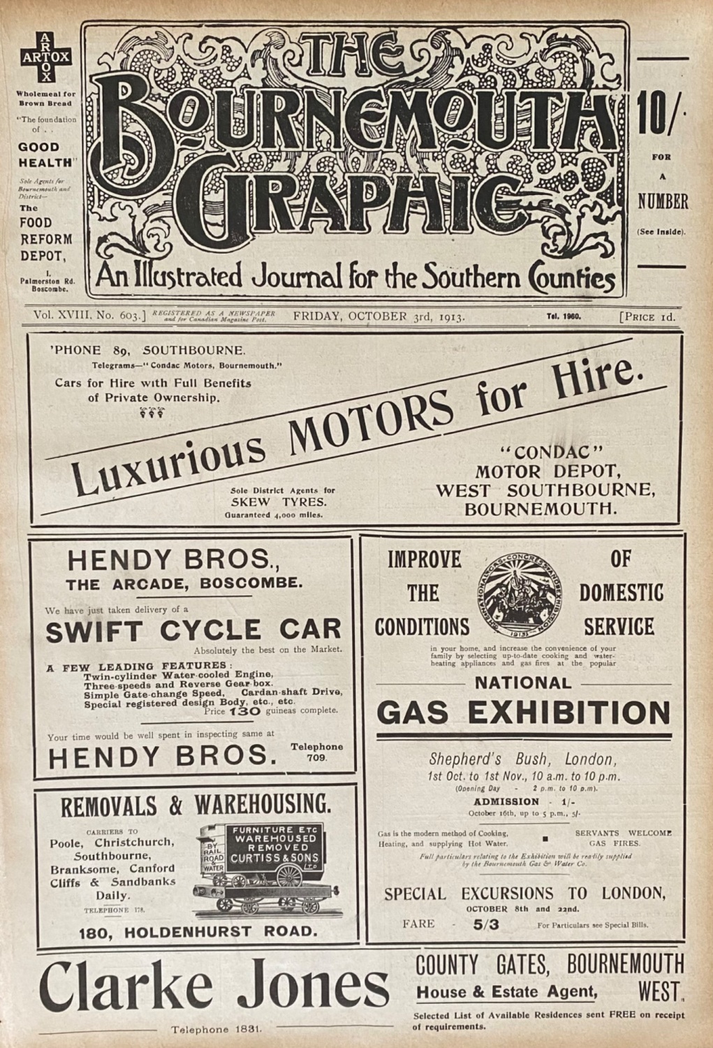 The Bournemouth Graphic.  October 3rd,1913.