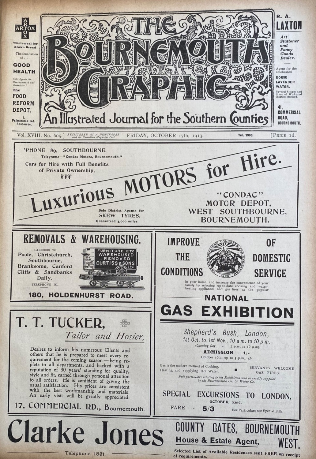 The Bournemouth Graphic.  October 17th, 1913.