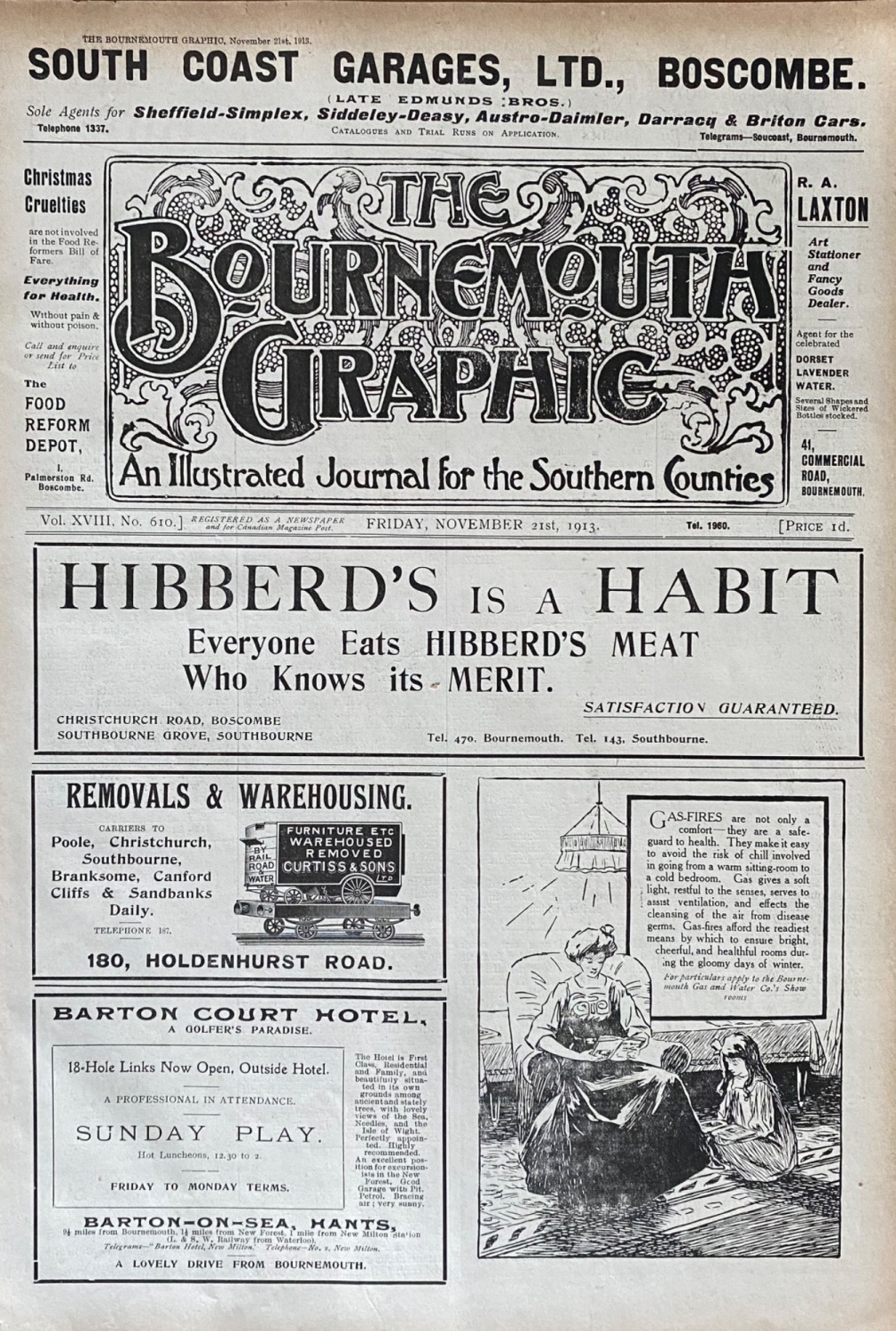 The Bournemouth Graphic.  November 21st,  1913.