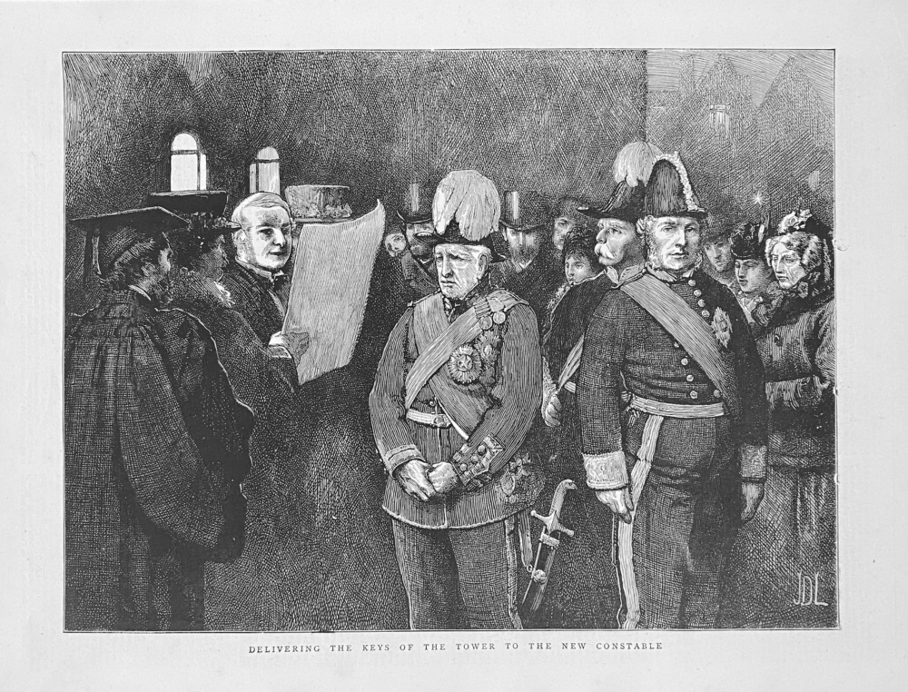 Delivering the Keys of the Tower to the New Constable.  1872.