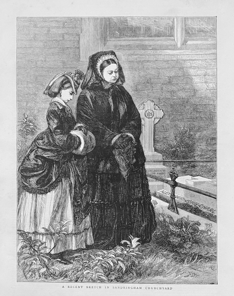 A Recent Sketch in Sandringham Churchyard.  1872.