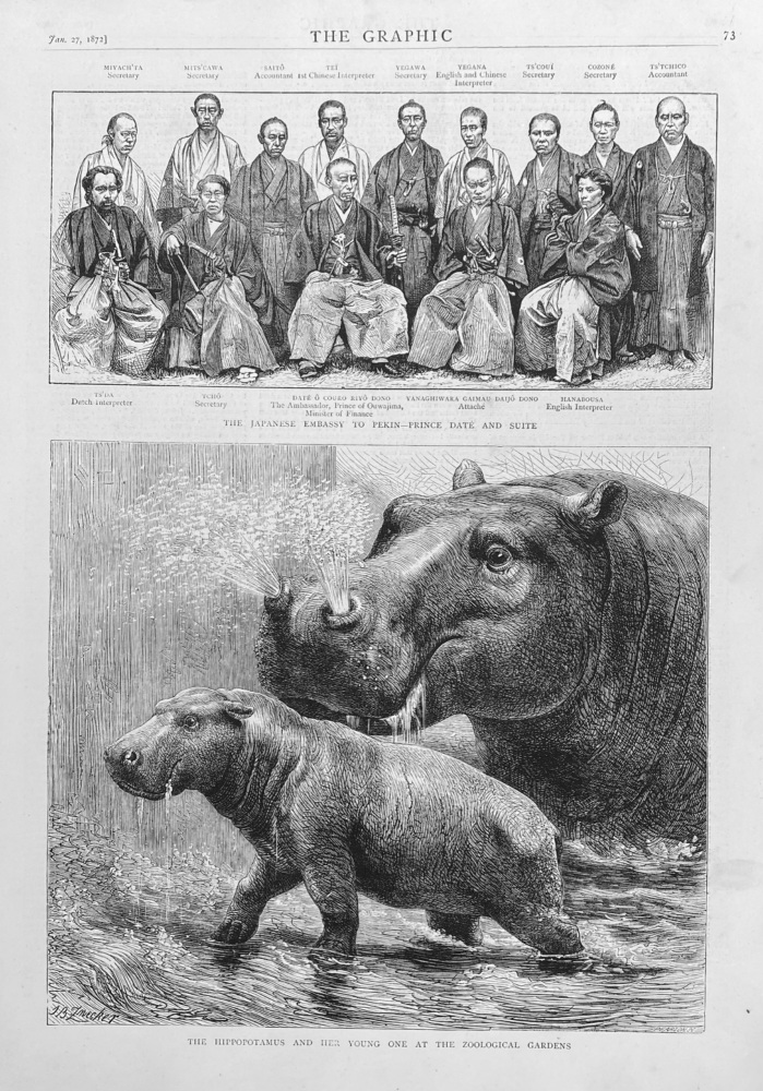 The Japanese Embassy to Pekin-Prince Dat&eacute; and Suite.  1872.