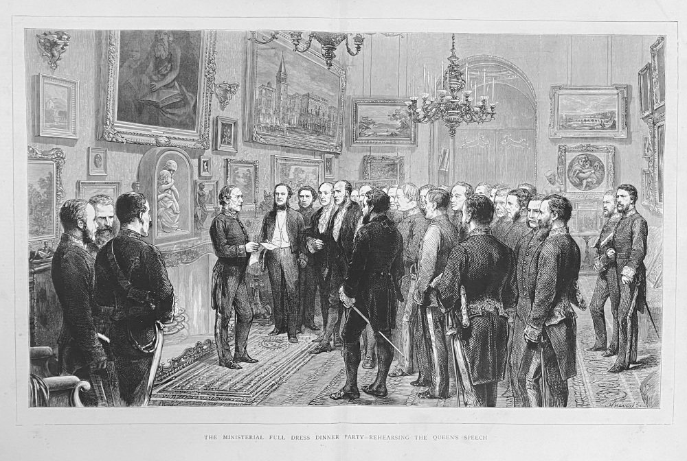 The Ministerial Full Dress Dinner Party - Rehearsing the Queen's Speech.  1