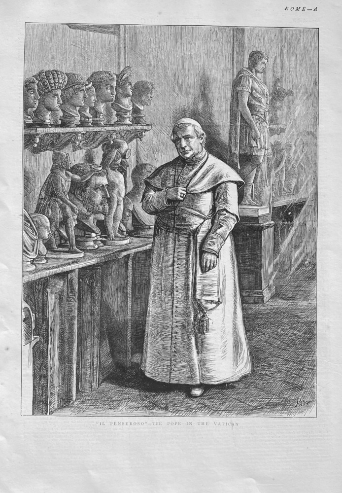 "Il Penseroso"- The Pope in the Vatican.  1872.