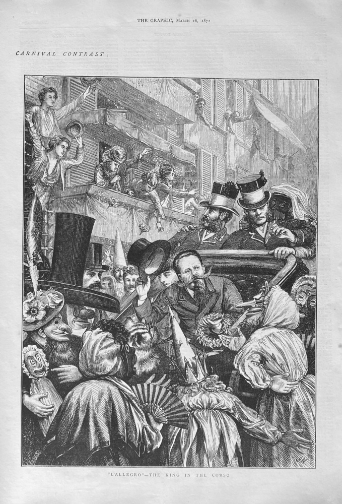 "L'Allegro"- The King in the Corso.  1872.