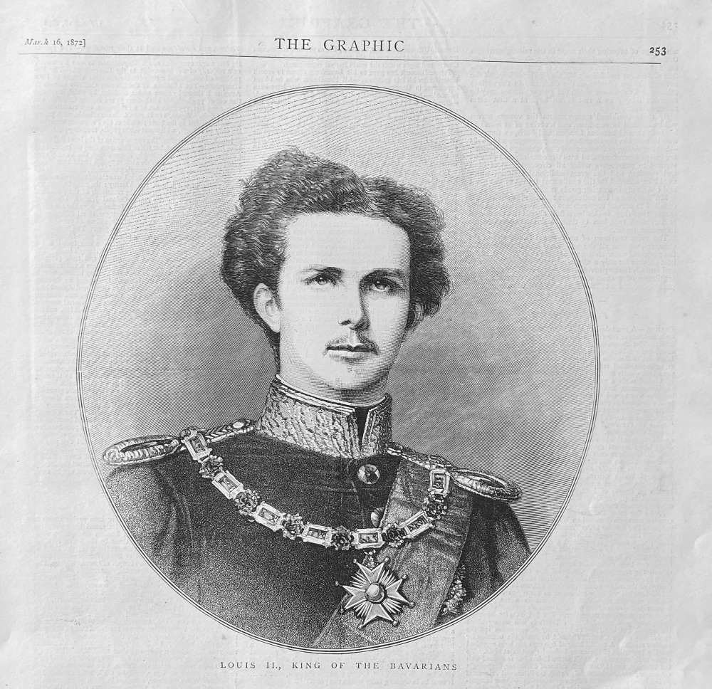 Louis II.,  King of the Bavarians.  1872.