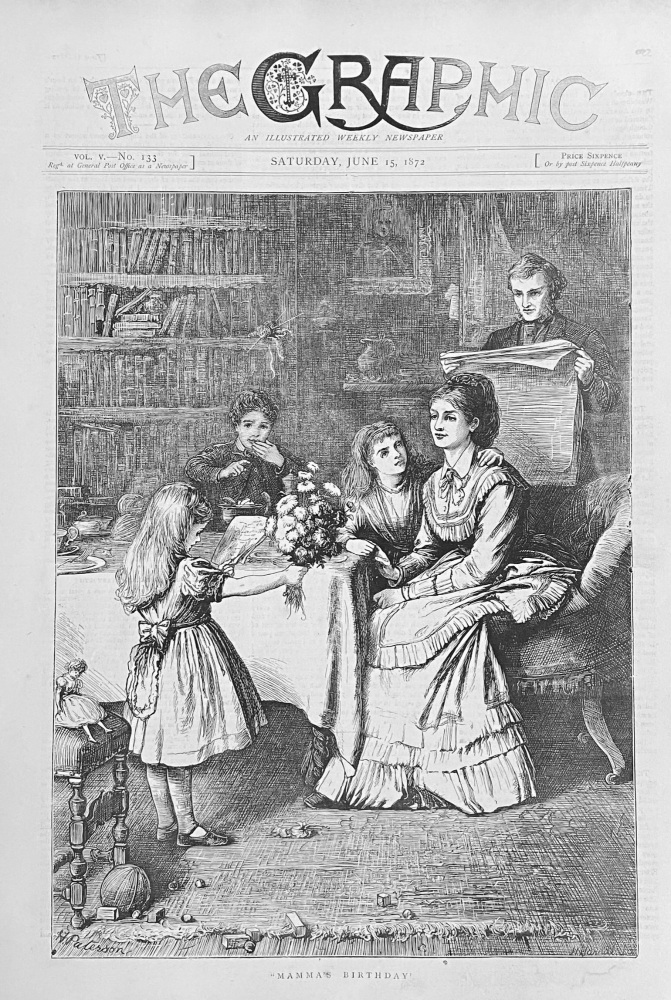 "Mamma's Birthday'.   1872.