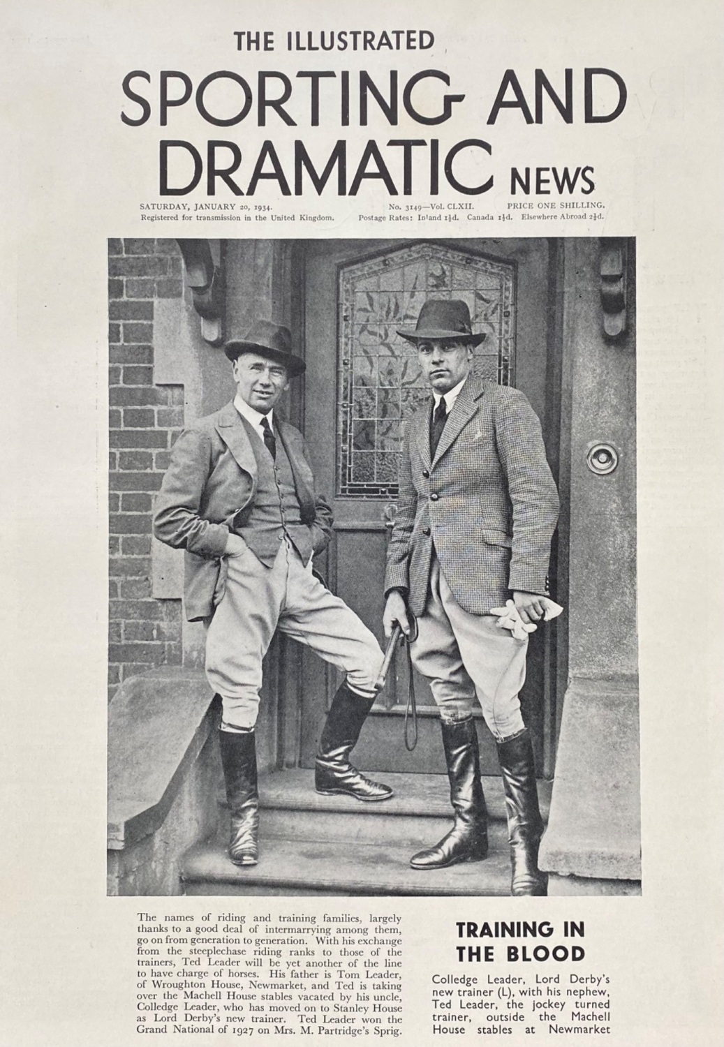 The Illustrated Sporting and Dramatic News - January 20, 1934