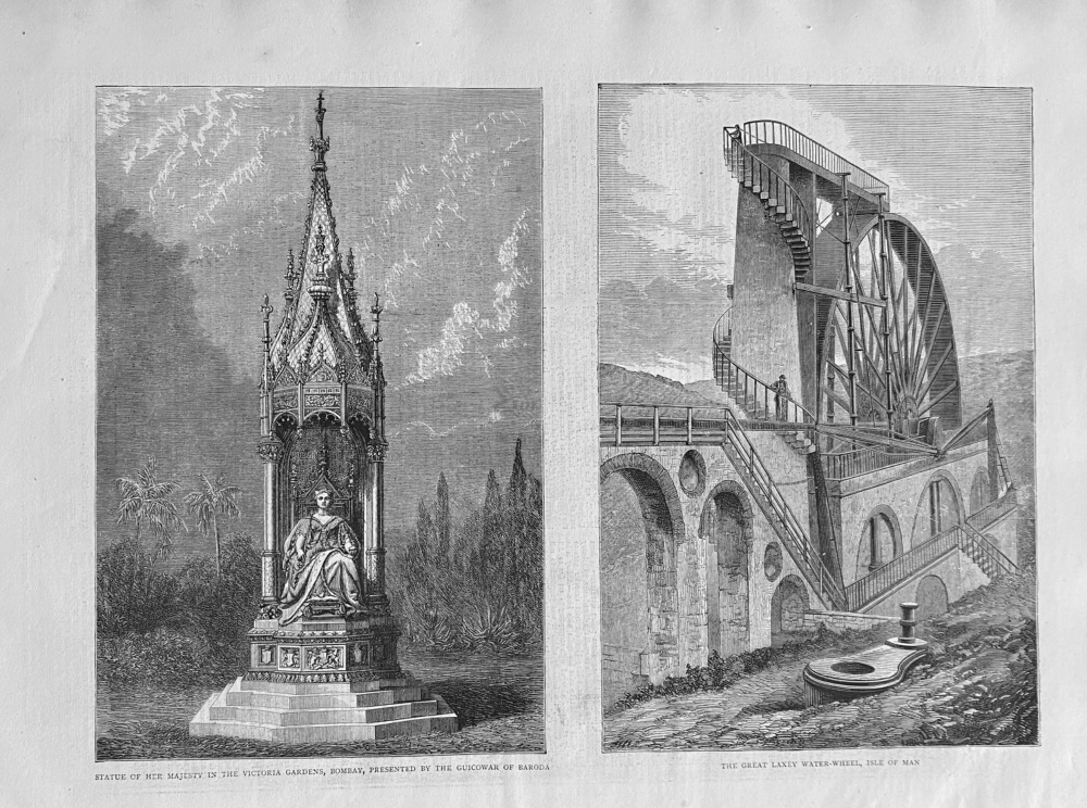 Statue of Her Majesty in the Victoria Gardens, Bombay, Presented by the Guicowar of Baroda.  1872.