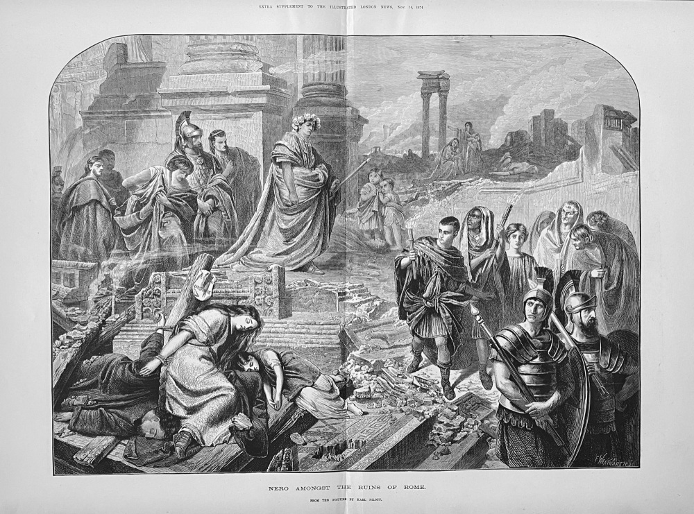 Nero amongst the Ruins of Rome - 1874
