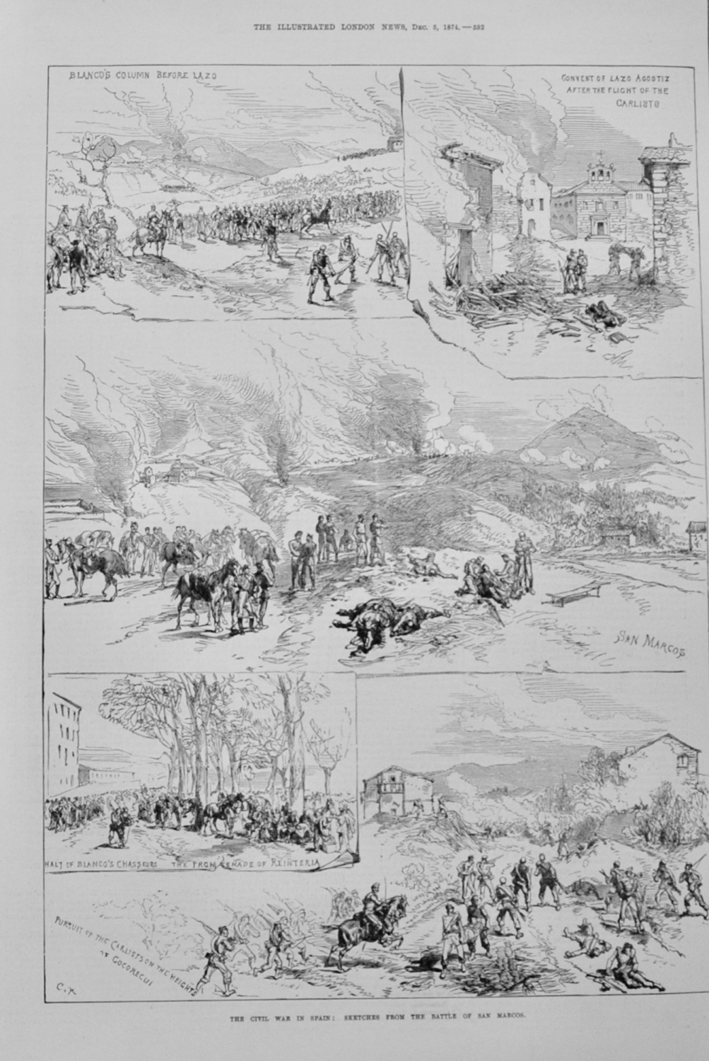 Sketches from the Battle of San Marcos - 1874