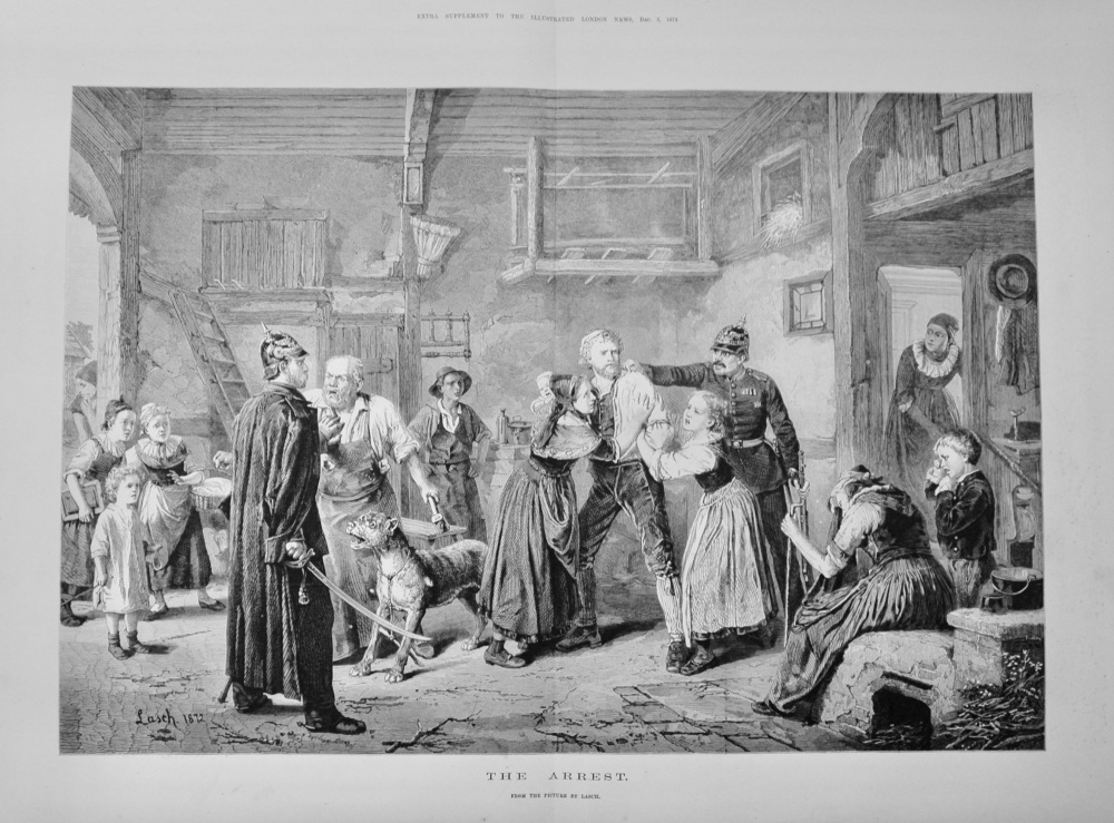 "The Arrest" from the picture by Lasch - 1874