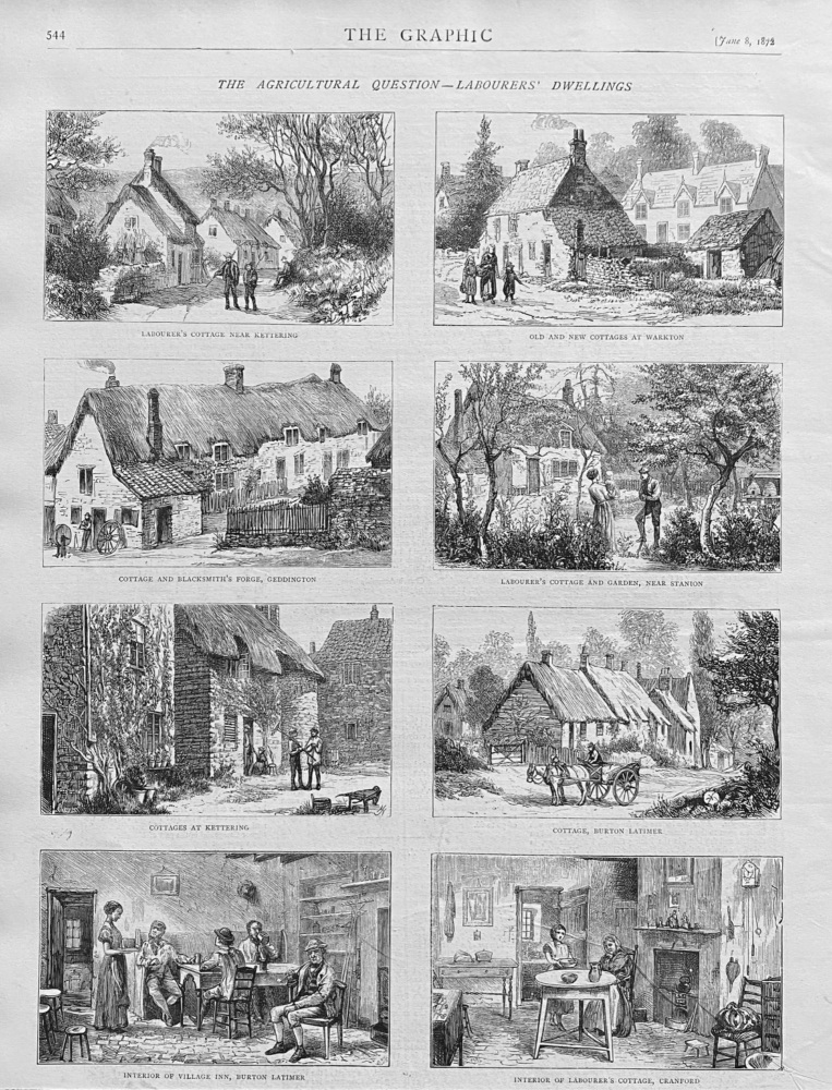 The Agricultural Question - Labourers' Dwellings.  1872.
