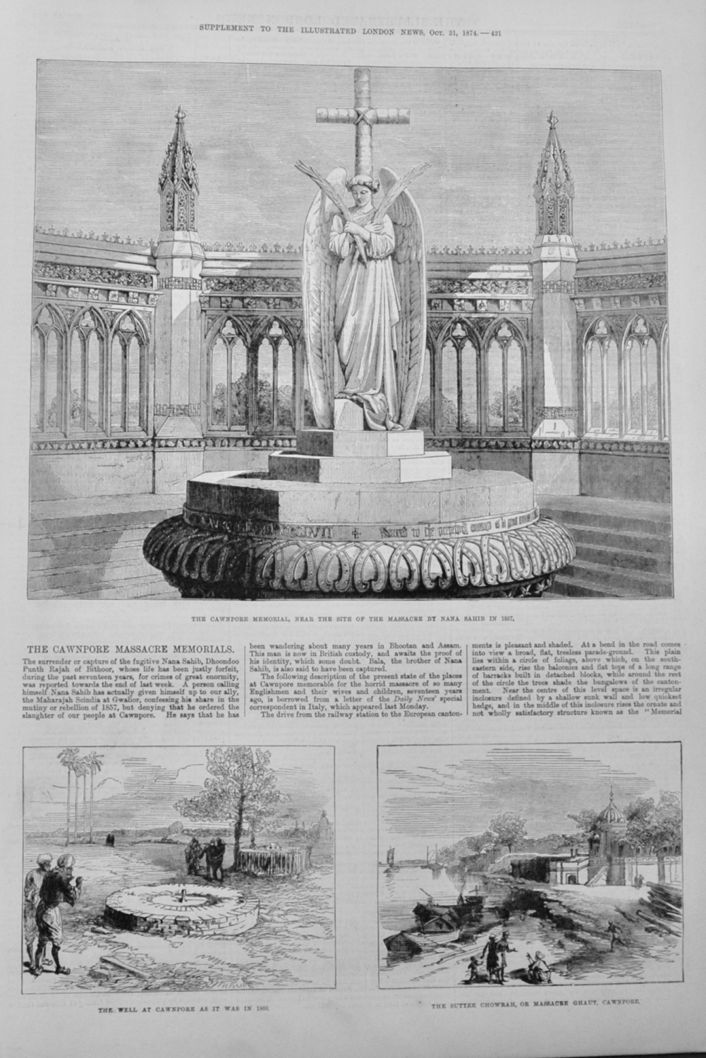The Cawnpore Massacre Memorials - 1874