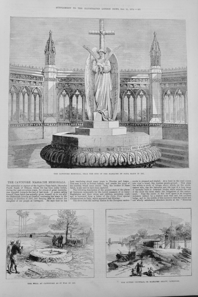 The Cawnpore Massacre Memorials - 1874