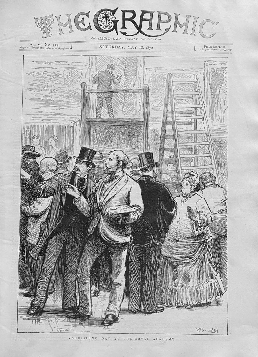 Varnishing Day at the Royal Academy.  1872.
