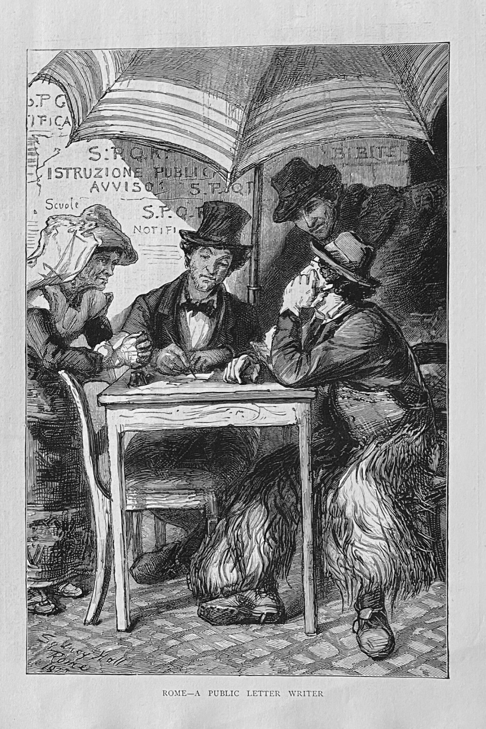 Rome - A Public Letter Writer.  1872.