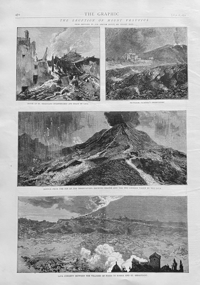 The Eruption of Mount Versuvius.1872.