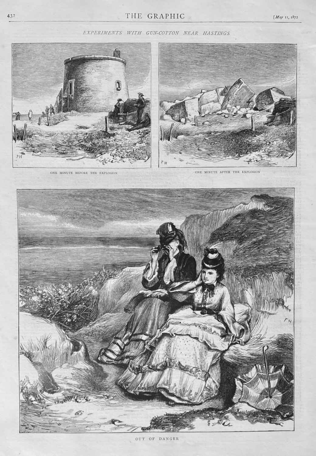 Experiments with Gun-Cotton near Hastings.  1872.