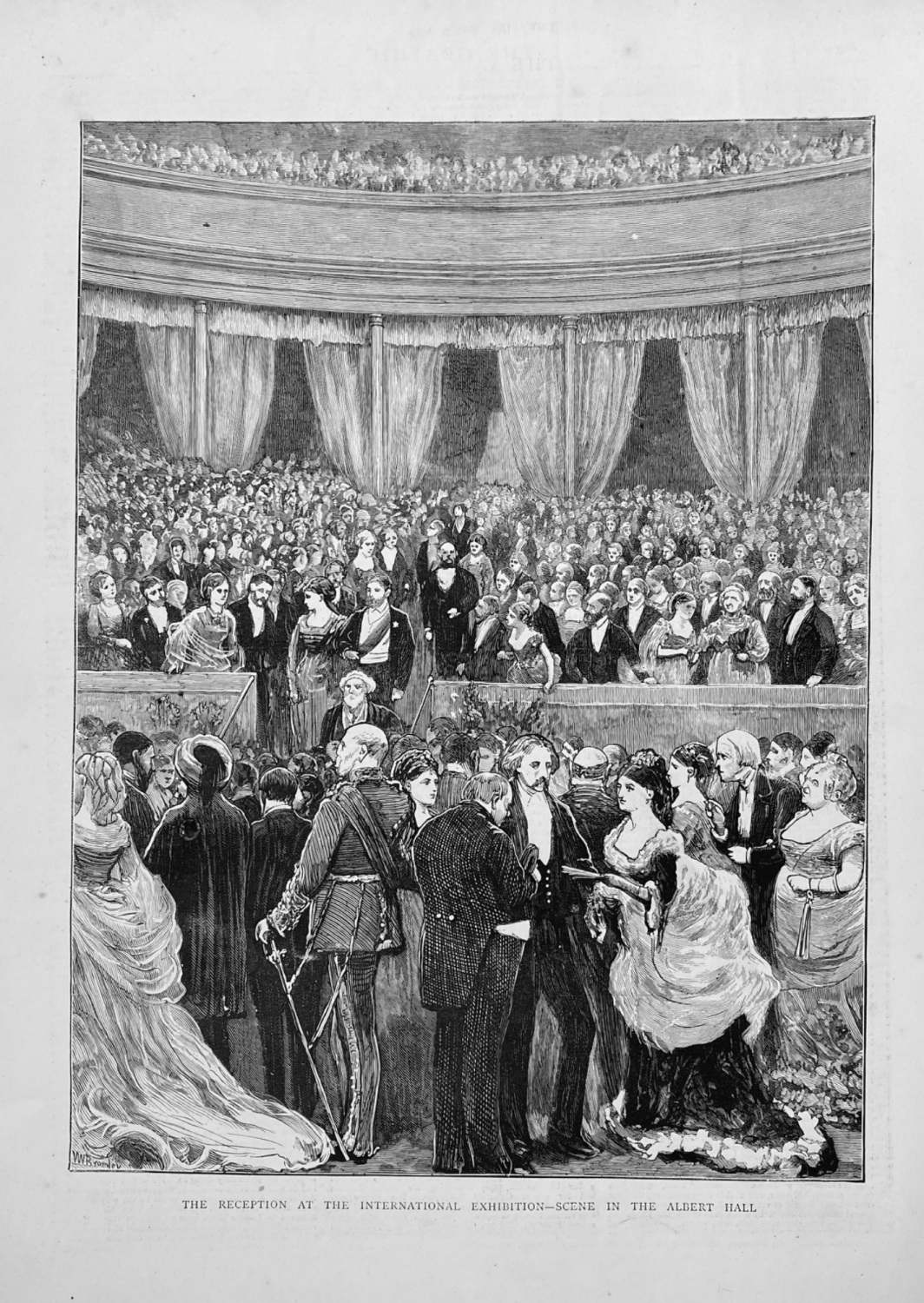 The Reception at the International Exhibition- Scene in the Albert Hall.  1
