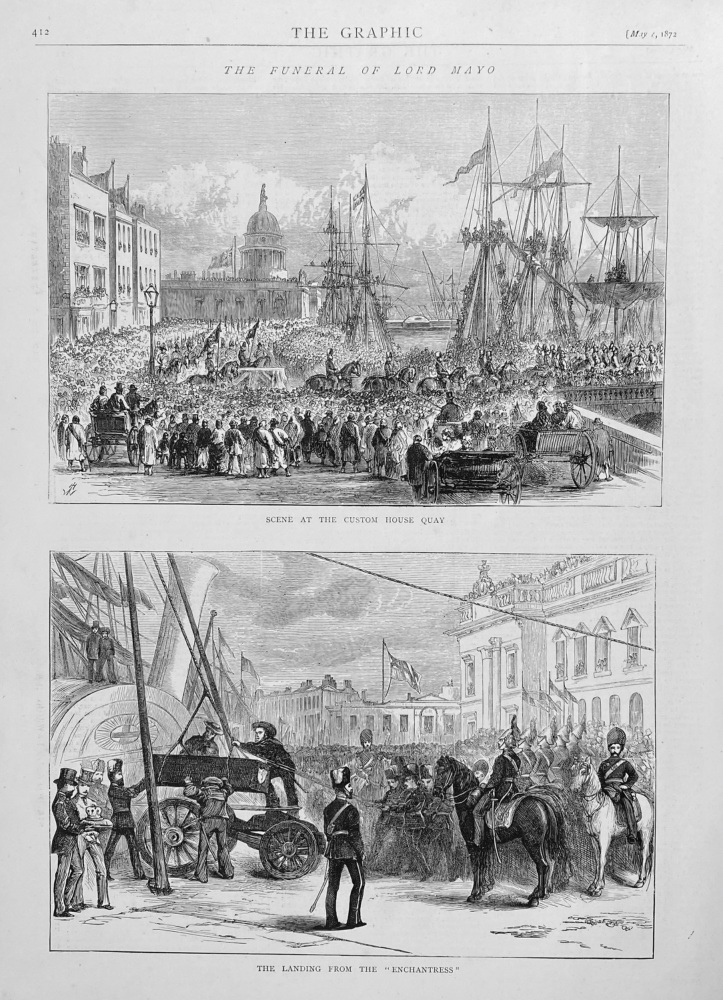 The Funeral of Lord Mayo.  1872.