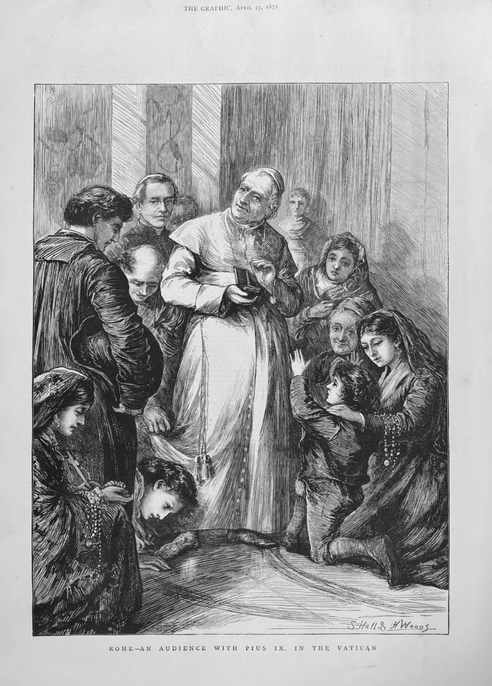 Rome-  An Audience with Pius  IX.  in the Vatican.  1872.