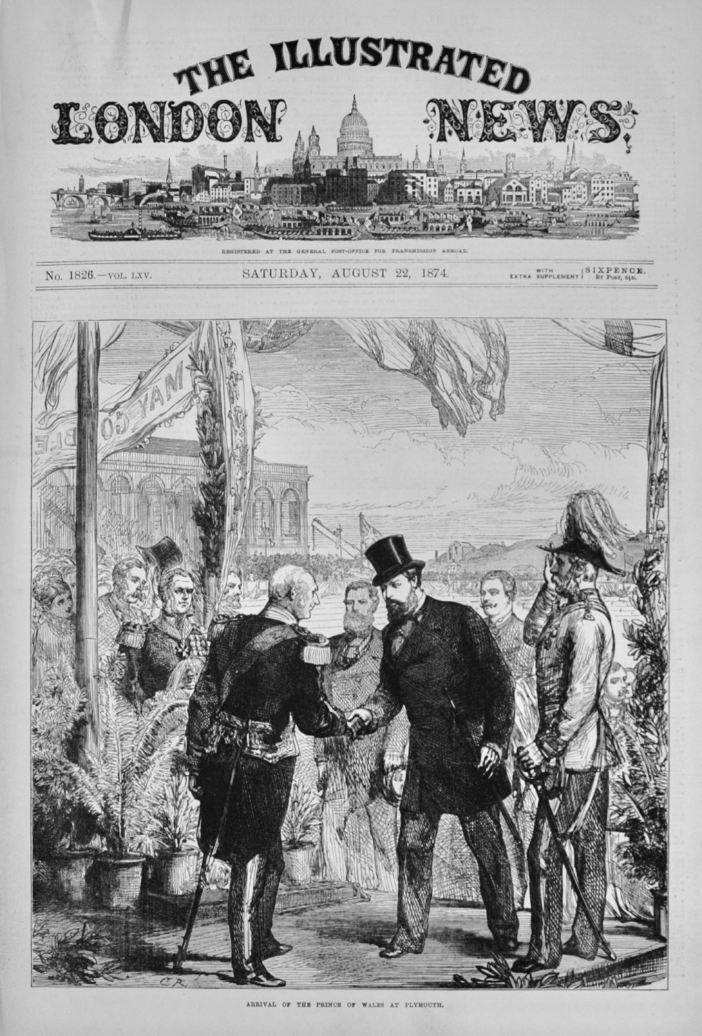 The Prince of Wales visiting Plymouth - 1874