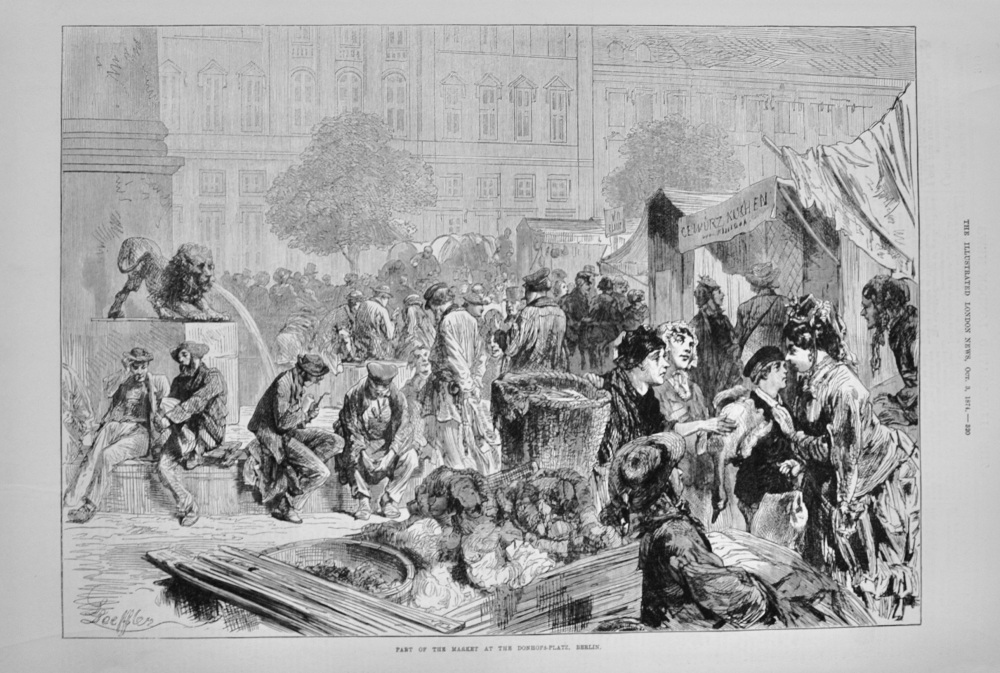 Part of the Market at the Donhofs-Platz, Berlin - 1874